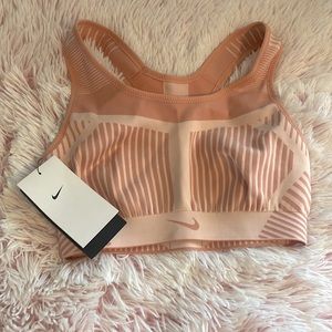 Pink Nike sports bra
